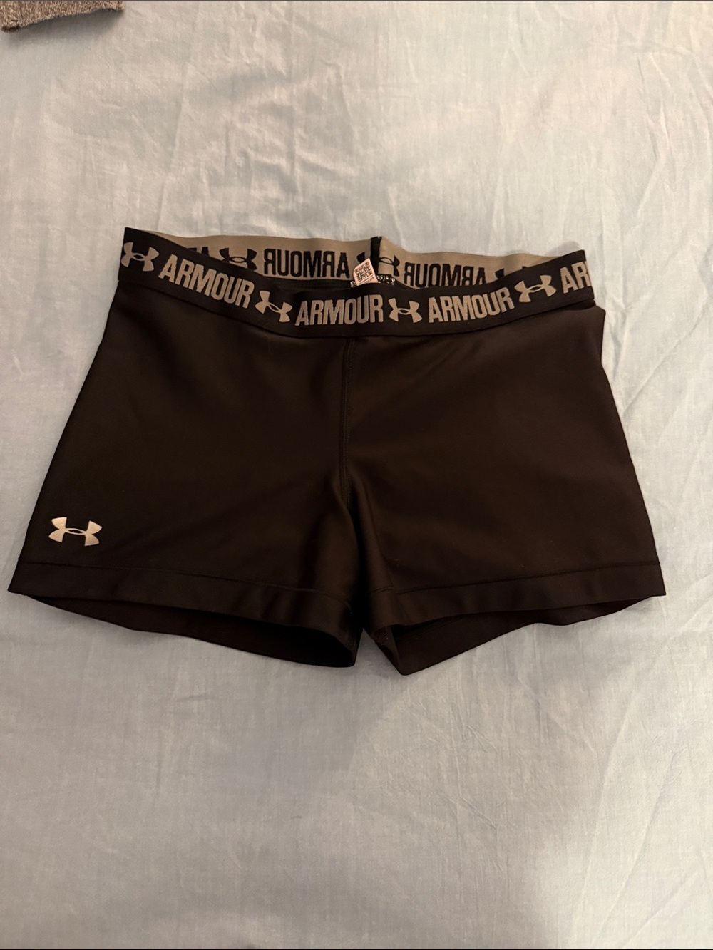 Under Armour Black Women's Athletic Stretch Shorts with Branded Waistband